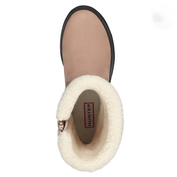 ✨ HUNTER ✨ NWT Women’s Marisol Waterproof Zip Platform Boot Faux Shearling SZ 6 - Picture 15 of 16
